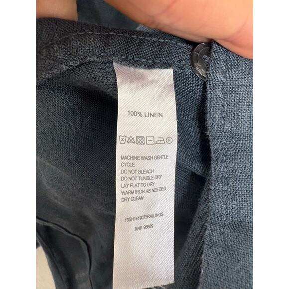 Todd Snyder Slim Sea Soft Irish Linen Point Collar Shirt Size Medium Blue - Picture 6 of 12